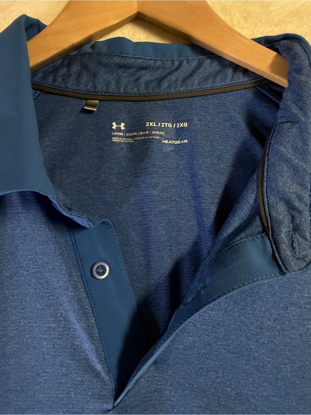 Under Armour Men’s HeatGear Blue Shirt-Sleeve Polo